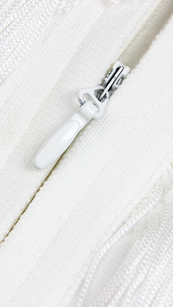 AIIZIE TASSELS MIDI DRESS IN WHITE - product image