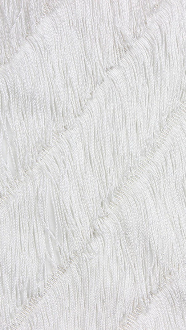 AIIZIE TASSELS MIDI DRESS IN WHITE - product image