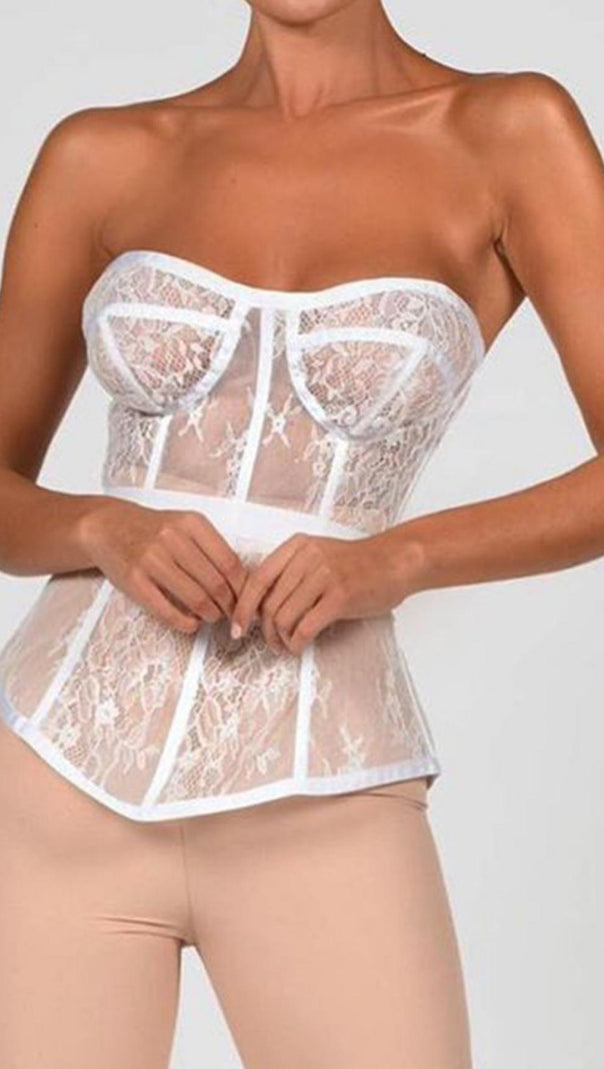AIIZIE LACE TOPS IN WHITE - product image