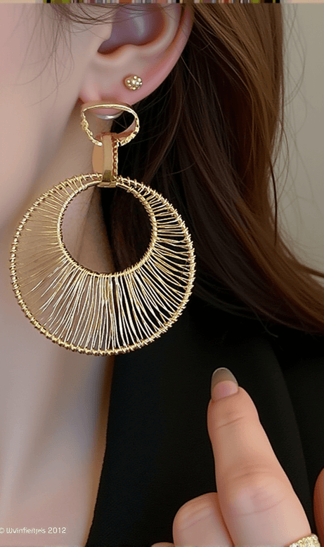 Aislinn Metal Hoop Large Circle Earrings