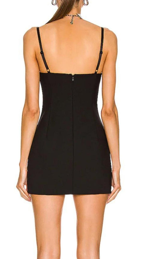 AIIZIE STRAPPY MINI DRESS IN BLACK - product image