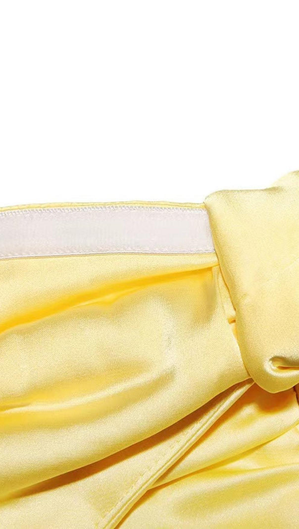 AIIZIE STRAPLESS MINI DRESS IN YELLOW - product image