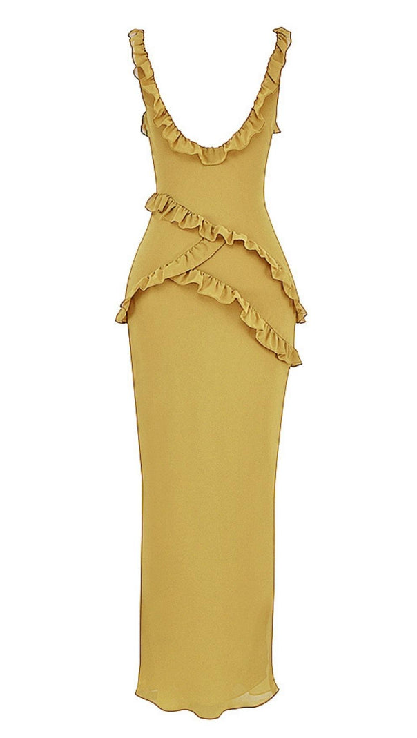 AIIZIE SPLIT MAXI DRESS IN GREEN - product image