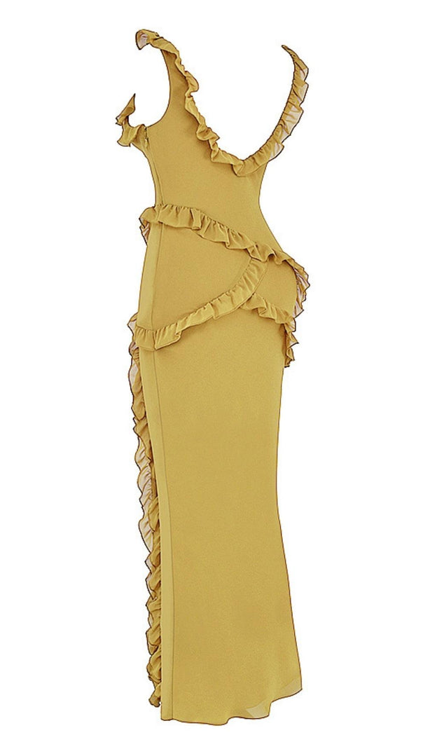 AIIZIE SPLIT MAXI DRESS IN GREEN - product image