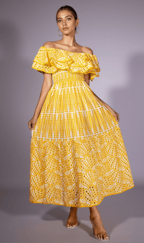 Ashley Double Ruffle Floral Dress