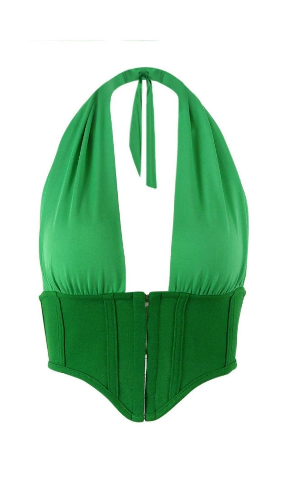 TOP HALTER IN VERDE
