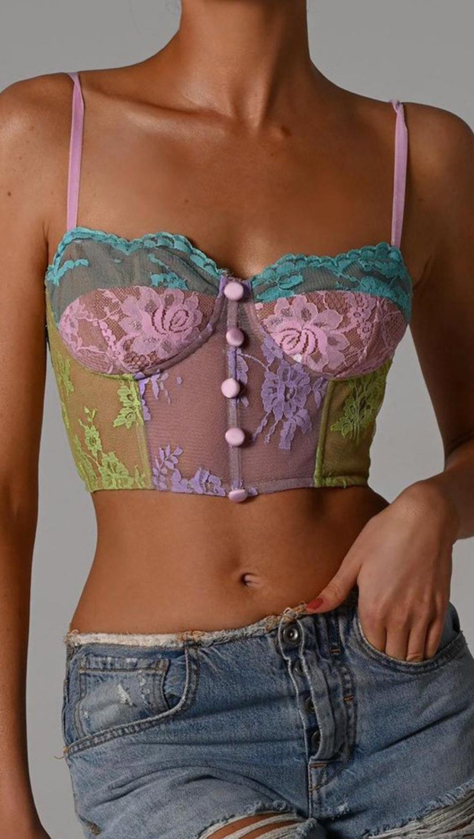 FISHBONE TOPS IN  BUMP COLOR