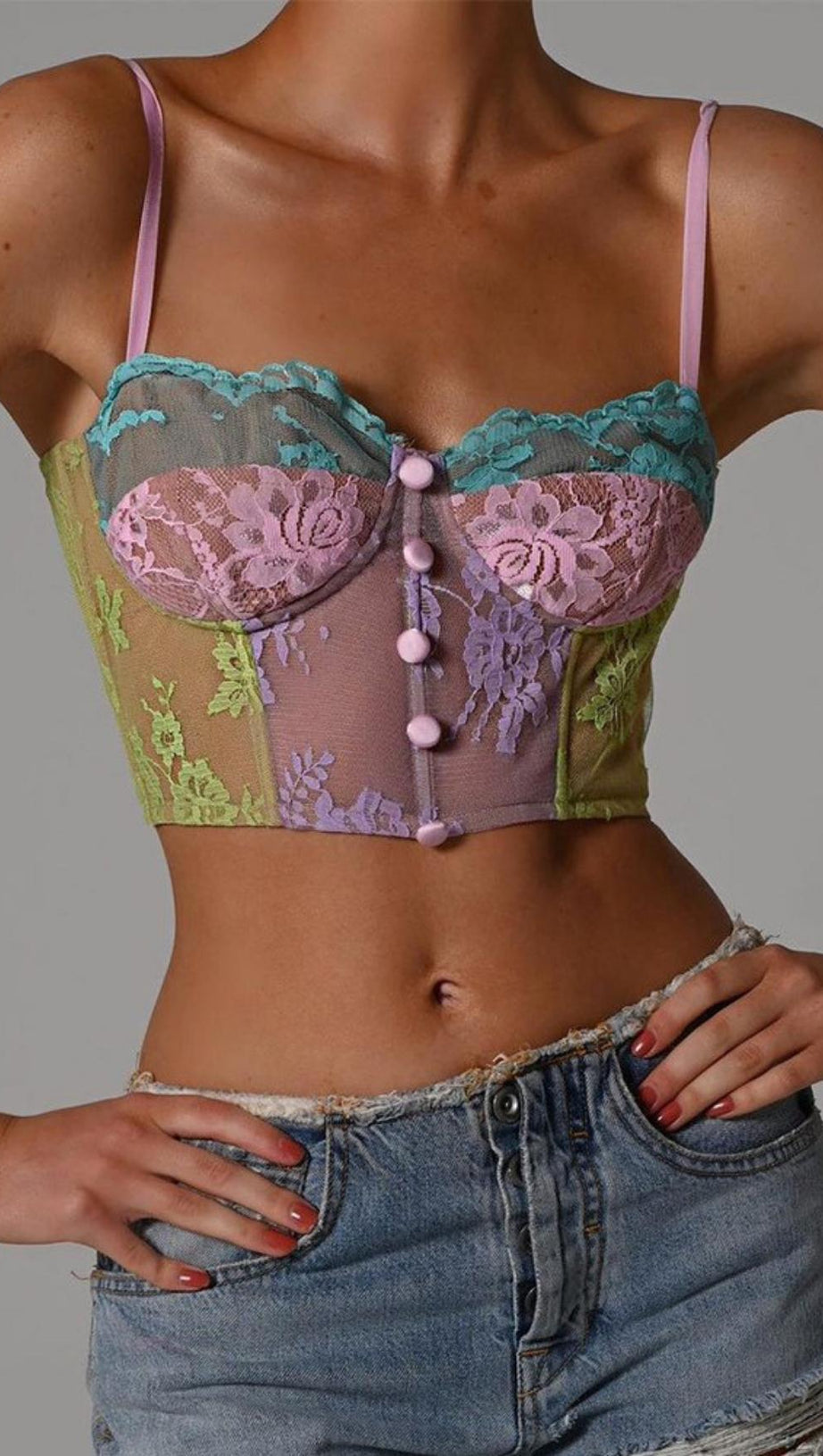 FISHBONE TOPS IN  BUMP COLOR