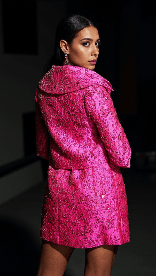 AIIZIE AANYA JACQUARD FLORAL BLAZER - product image