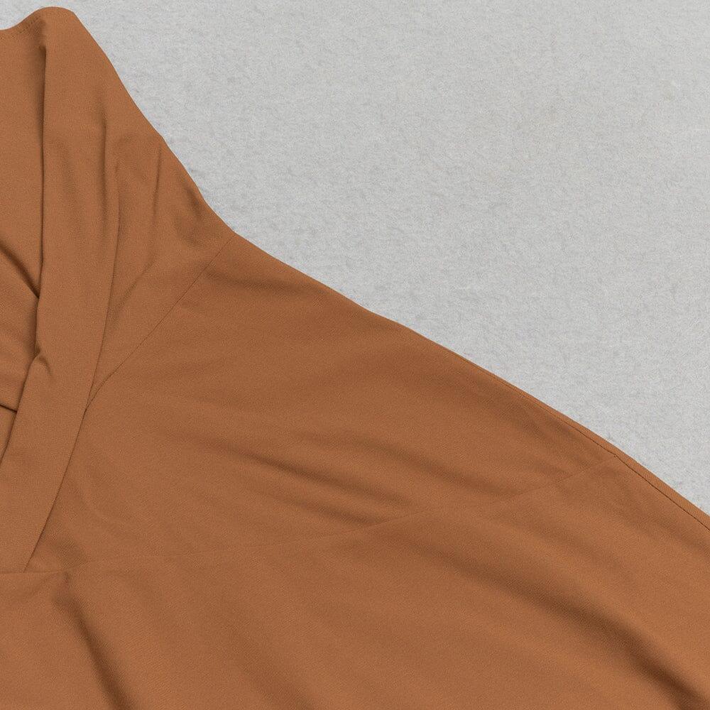 AIIZIE BROWN ONE SHOULDER SLEEVELESS CASUAL DRESS - product image