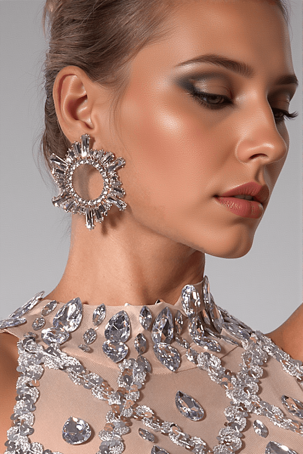 CHARLOTTE SUNFLOWER CRYSTAL EARRINGS