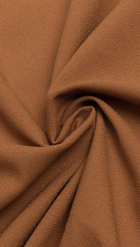 BROWN ONE SHOULDER SLEEVELESS CASUAL DRESS