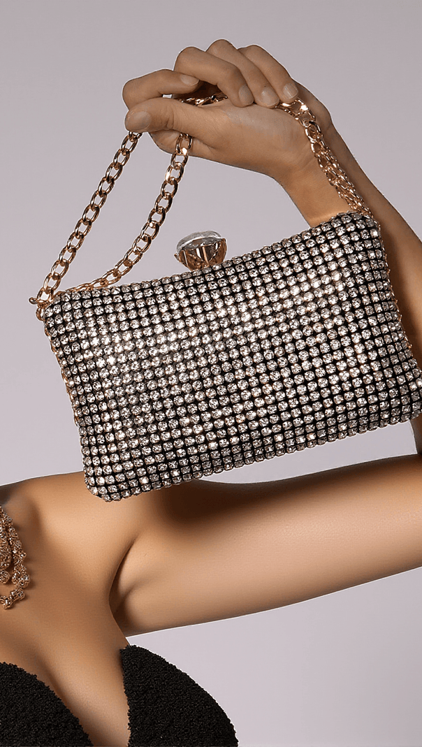 AIIZIE CAMILLE DIAMOND CHAIN CLUTCHES - product image