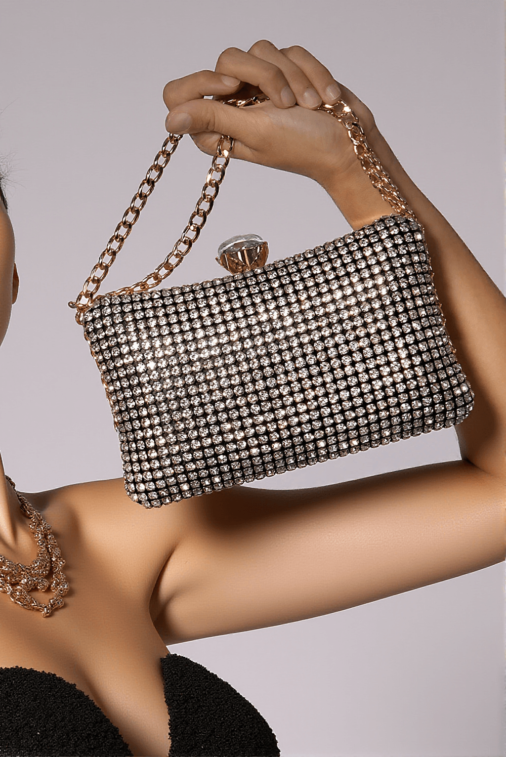 CAMILLE DIAMOND CHAIN CLUTCHES