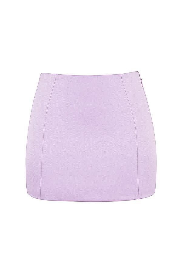 Satin Corset Two Piece Set in Purple