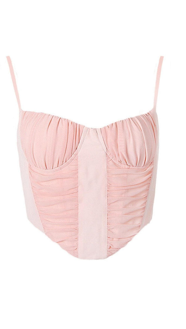 AIIZIE FISHBONE TOPS IN PINK - product image