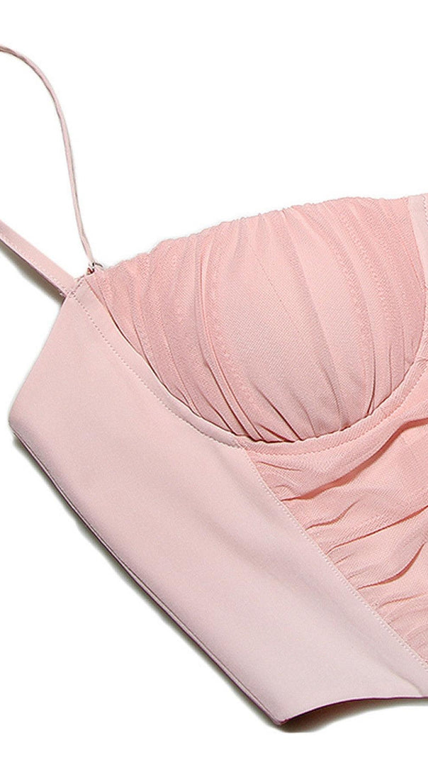 AIIZIE FISHBONE TOPS IN PINK - product image