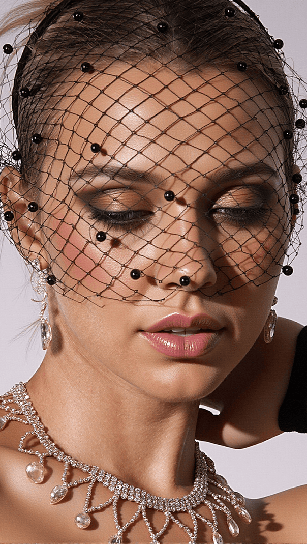 AIIZIE FIONA BEAD MESH HAIRBAND - product image