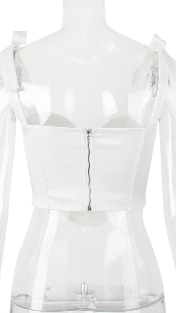 AIIZIE FISHBONE TOPS IN WHITE - product image