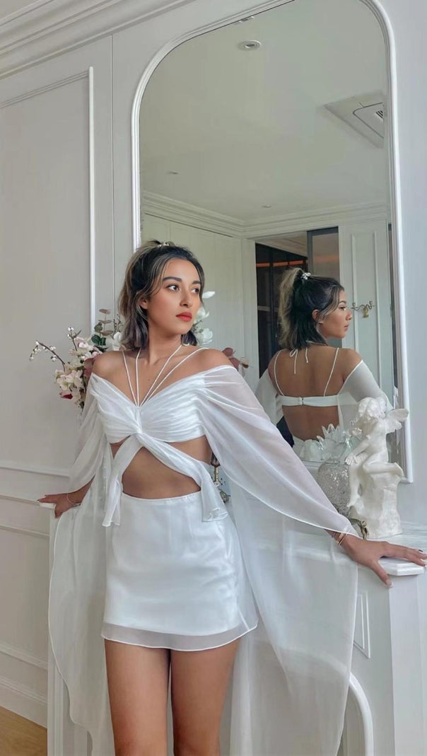 AIIZIE BUTTERFLY TOPS IN WHITE - product image