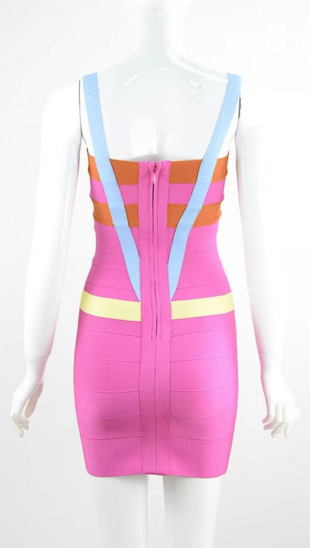 AIIZIE BANDAGE MIDI DRESS IN PINK - product image