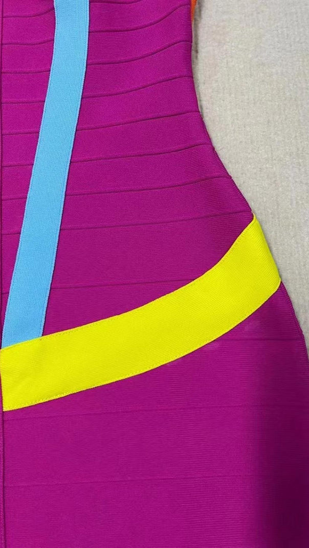 AIIZIE BANDAGE MIDI DRESS IN PINK - product image