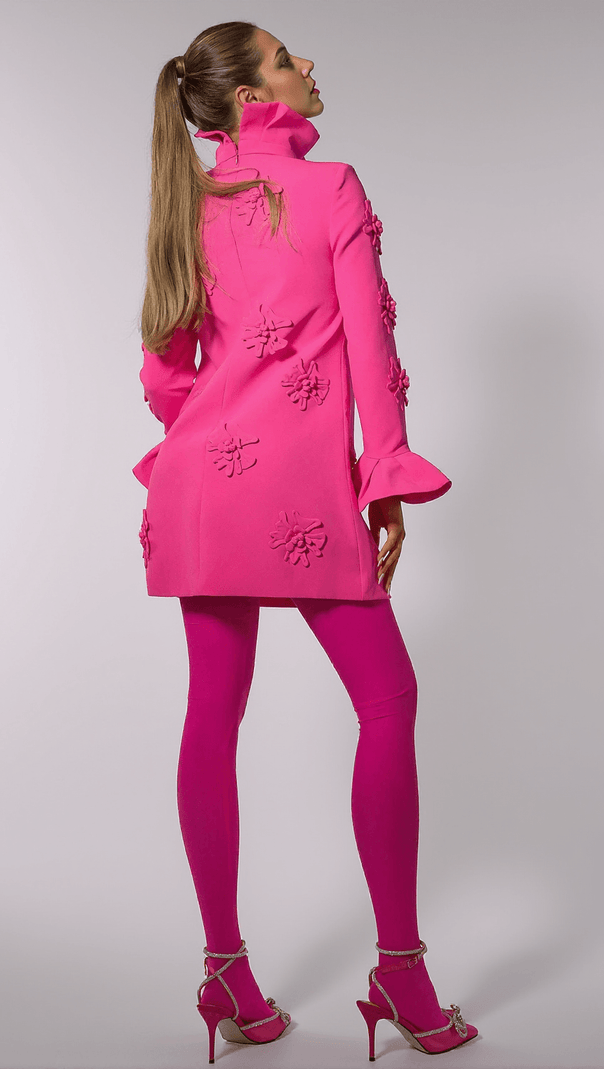 AIIZIE CASSIANA 3D FLORAL BELL SLEEVE DRESS - product image