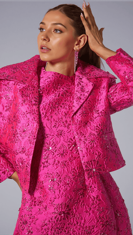 BLAZER CON PERLINE E RICAMO BRAYLI