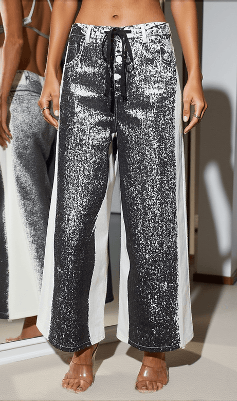 Anona Denim Pants In Black