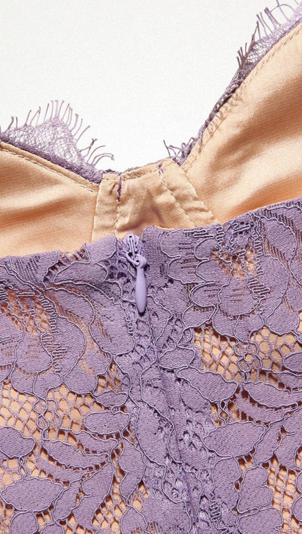 AIIZIE LACE MINI DRESS IN PURPULE - product image