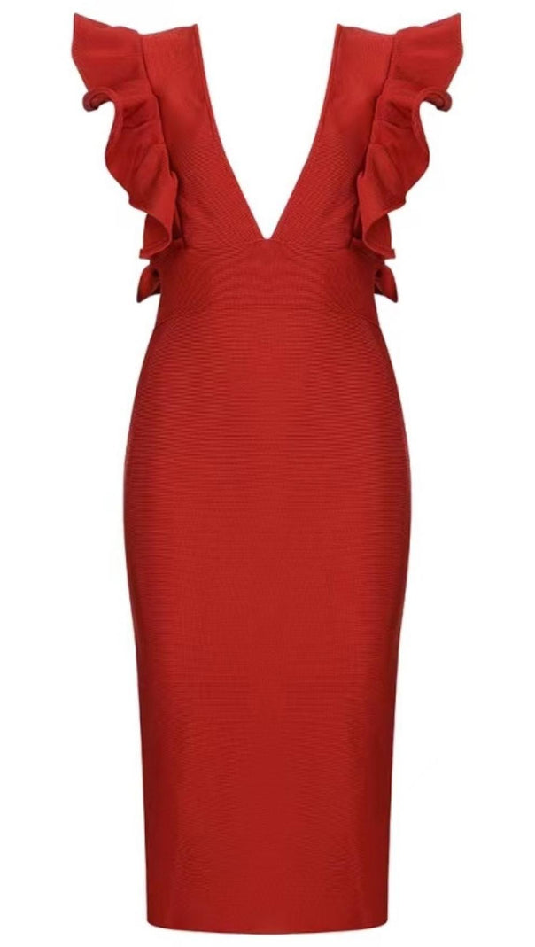 AIIZIE SPLIT MIDI DRESS IN BLUE - product image