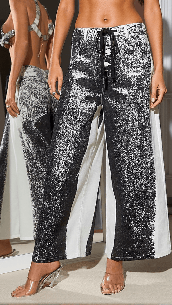 AIIZIE ANONA DENIM PANTS IN BLACK - product image