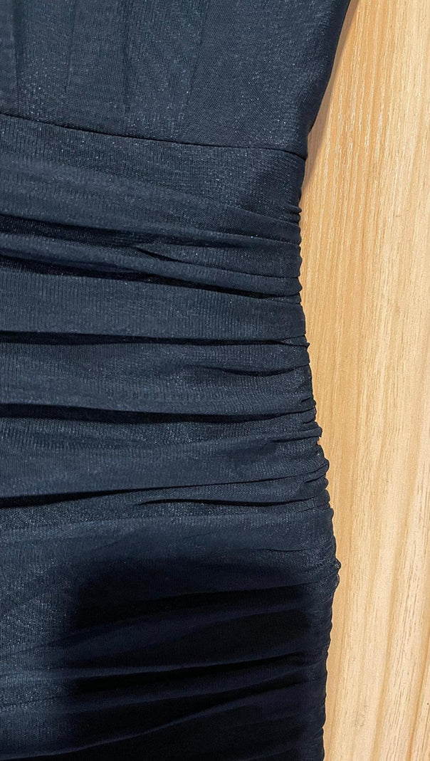 AIIZIE LACE MINI DRESS IN BLACK - product image