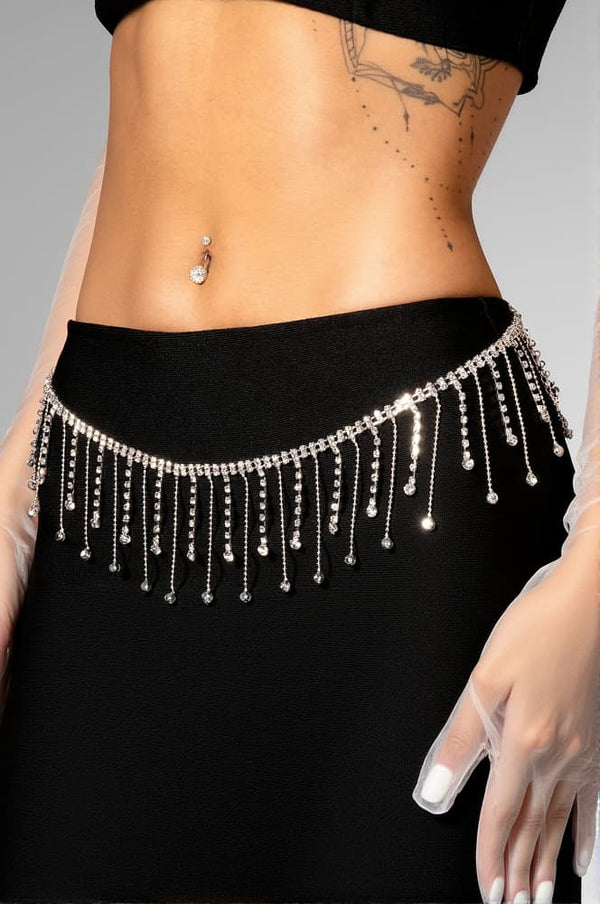 Caius Crystal Fringe Waist Chain