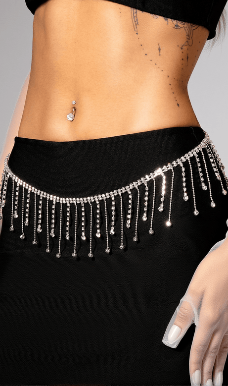 Caius – Taillenkette mit Kristallfransen