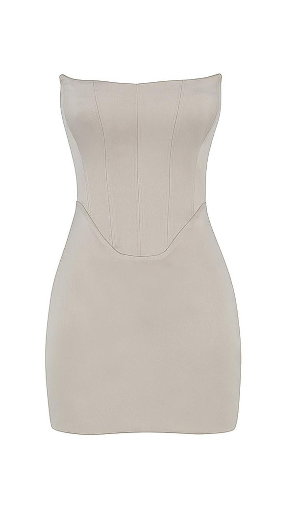 AIIZIE CORSET MINI DRESS IN BEIGE - product image