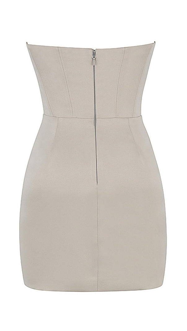 AIIZIE CORSET MINI DRESS IN BEIGE - product image