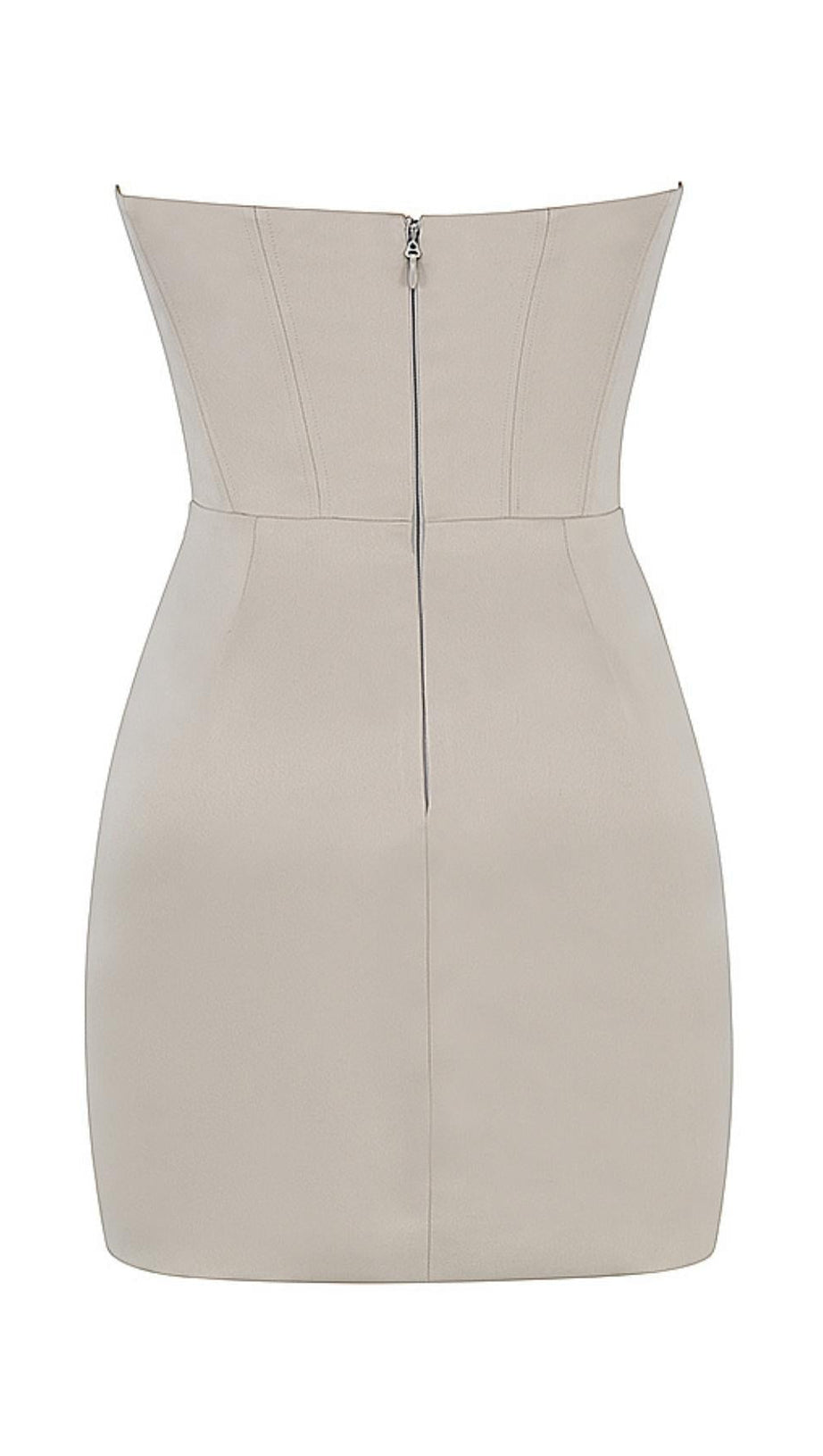 CORSET MINI DRESS IN BEIGE