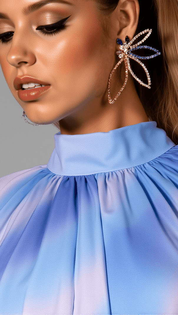 AIIZIE CALA FLORAL DIAMOND EARRINGS - product image
