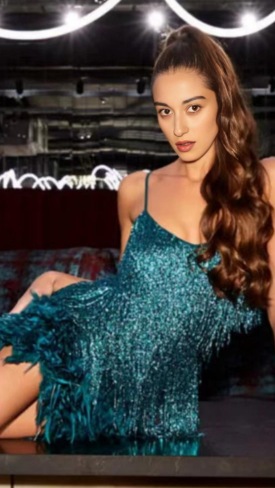 TASSEL FEATHER MINI DRESS