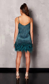 TASSEL FEATHER MINI DRESS