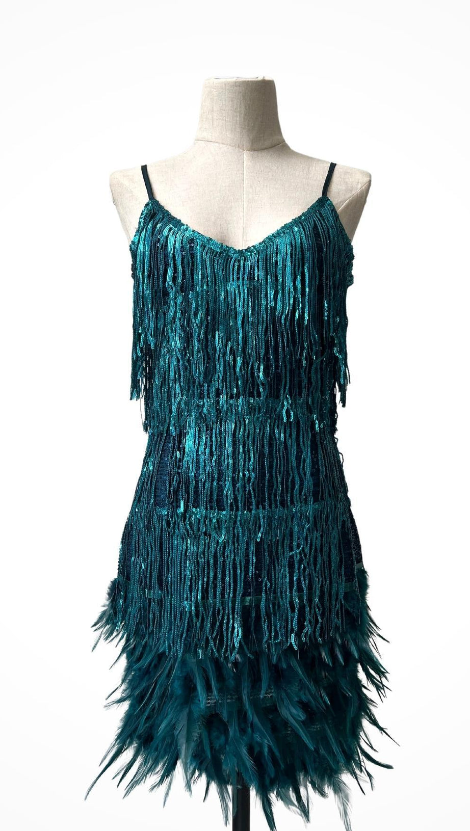 TASSEL FEATHER MINI DRESS