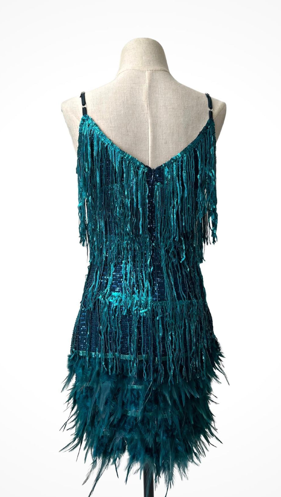 TASSEL FEATHER MINI DRESS
