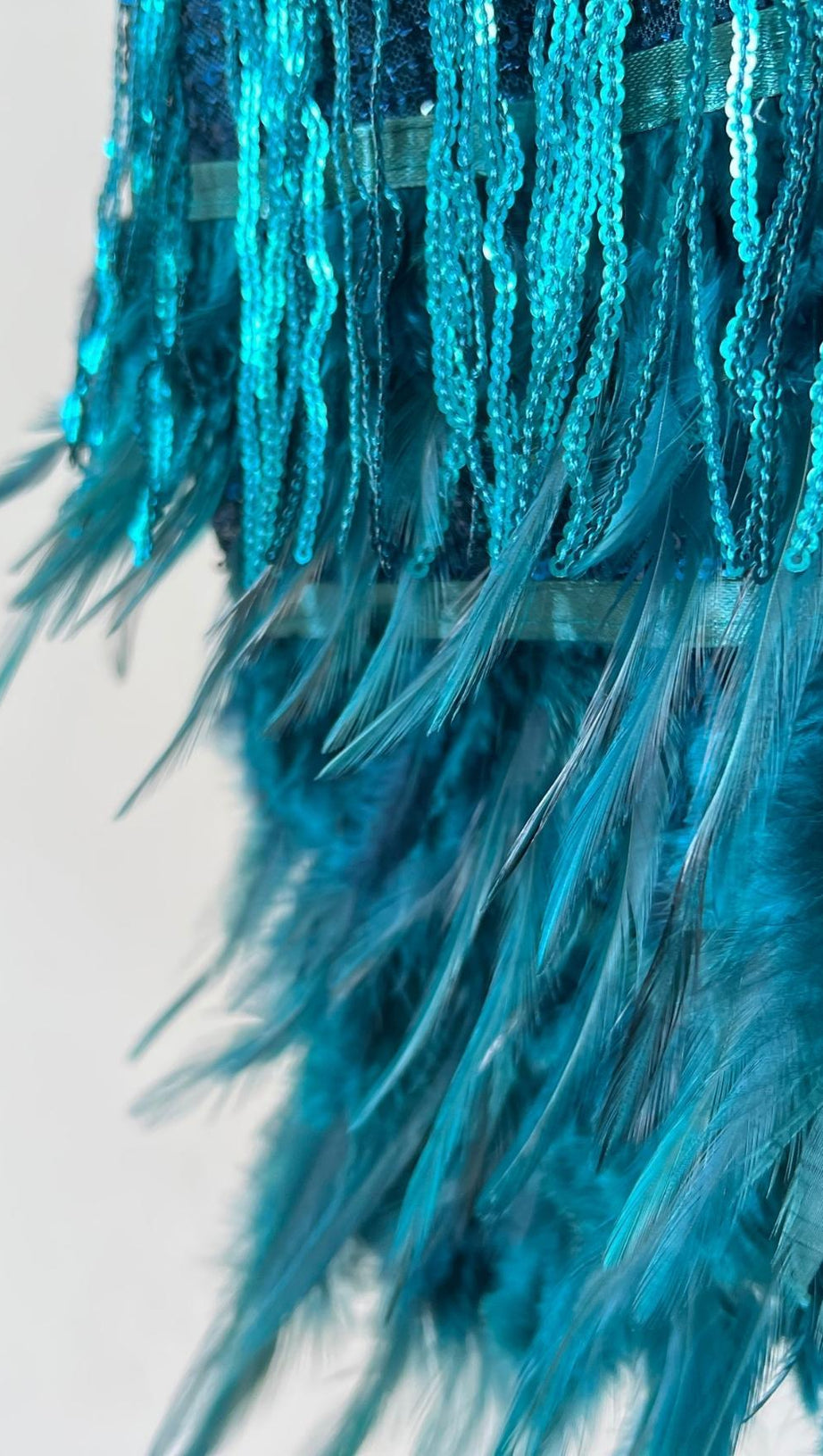 TASSEL FEATHER MINI DRESS