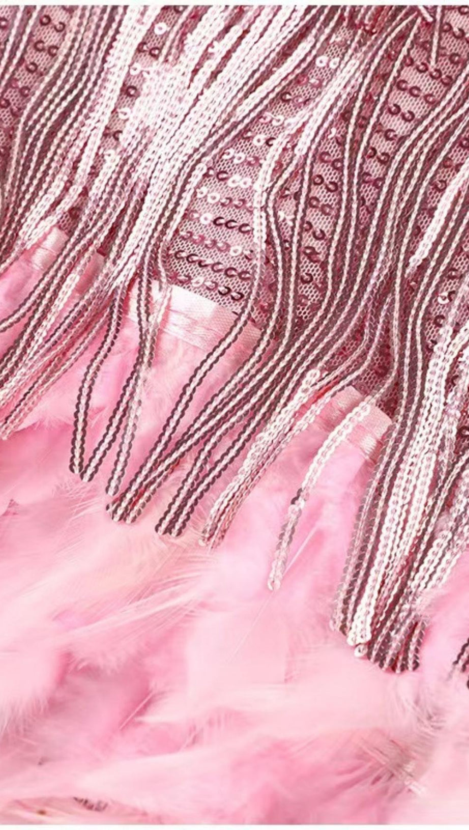 TASSEL FEATHER MINI DRESS