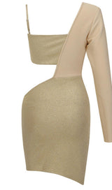 BANDAGE MINI DRESS IN BEIGE