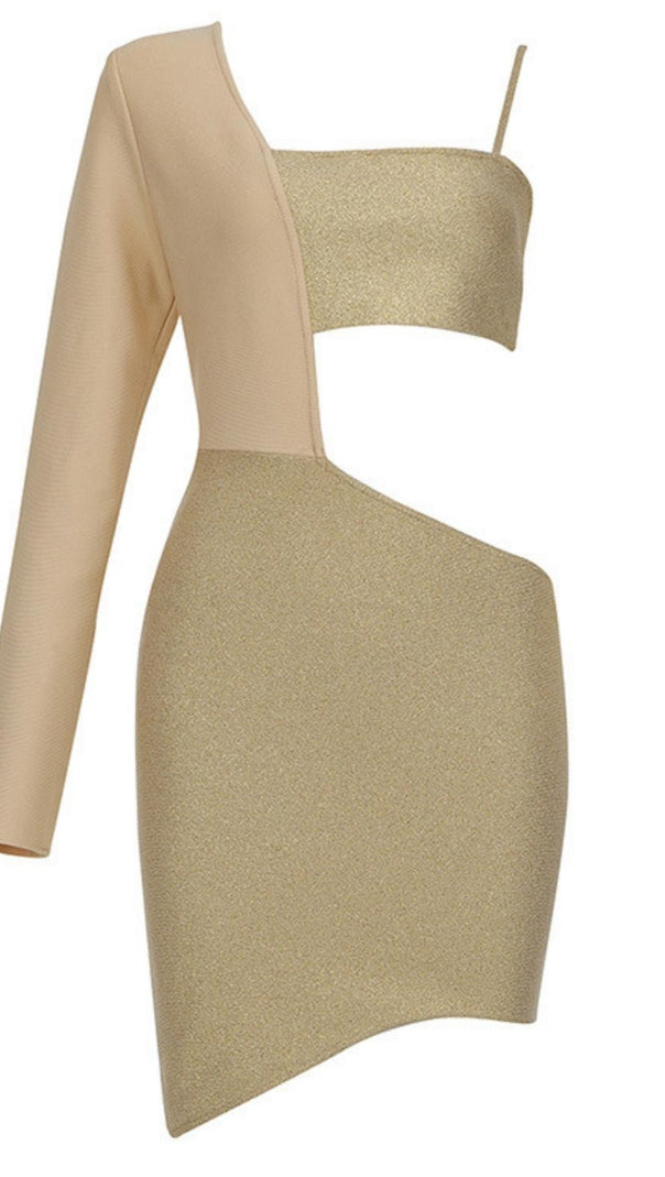 AIIZIE BANDAGE MINI DRESS IN BEIGE - product image