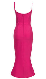 BANDAGE MIDI DRESS IN PINK