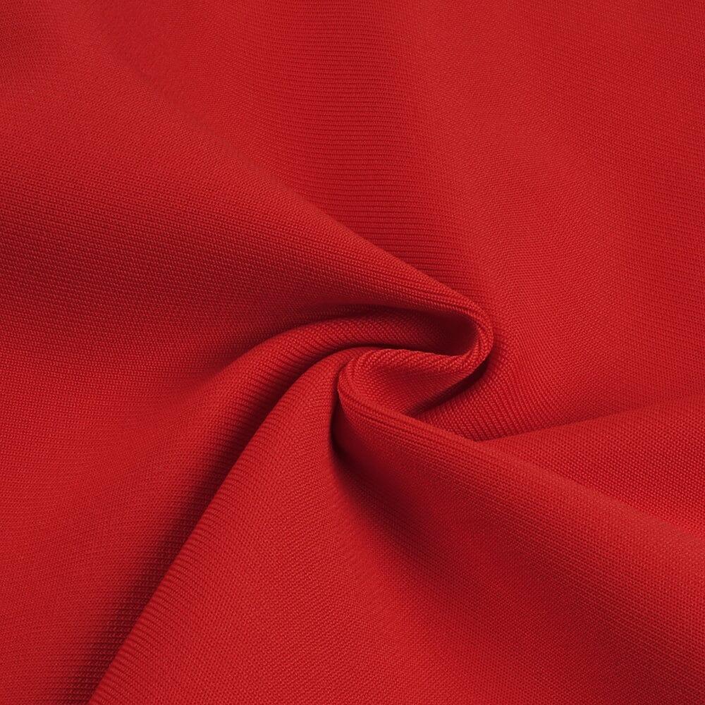 AIIZIE BOW CREWNECK MINI DRESS IN RED - product image