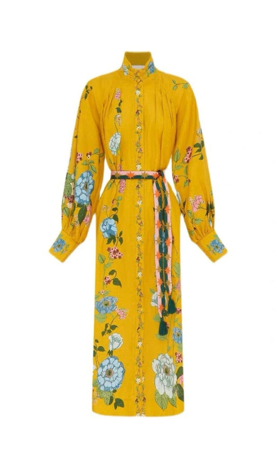 ABITO LUNGO BOHO IN PIZZO FLOREALE
